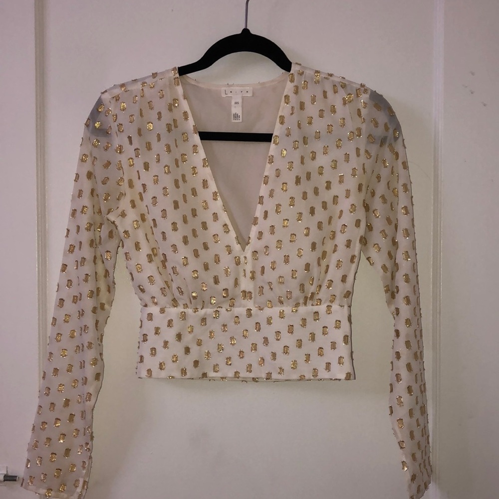 White detailed blouse